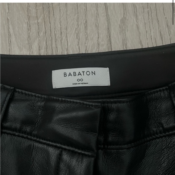 Aritiza babaton command cropped Leather Pants 00 - Picture 3 of 4
